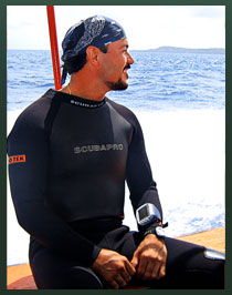 Jaime Laureano, Production Director in Truk Lagoon, Micronesia.