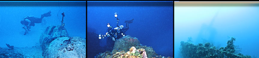 Underwater Photography of Truk Lagoon by Aqua Graphics Ft. Lauderdale Florida.